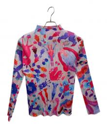 PLEATS PLEASE（プリーツプリーズ）の古着「長袖ブラウス」｜ショッキングピンク