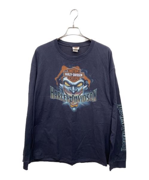 HARLEY-DAVIDSON（ハーレーダビッドソン）HARLEY-DAVIDSON (ハーレーダビッドソン) 長袖Tシャツ ネイビー サイズ:X-LARGEの古着・服飾アイテム