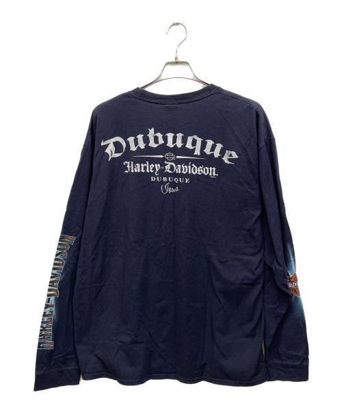 HARLEY-DAVIDSON（ハーレーダビッドソン）HARLEY-DAVIDSON (ハーレーダビッドソン) 長袖Tシャツ ネイビー サイズ:X-LARGEの古着・服飾アイテム