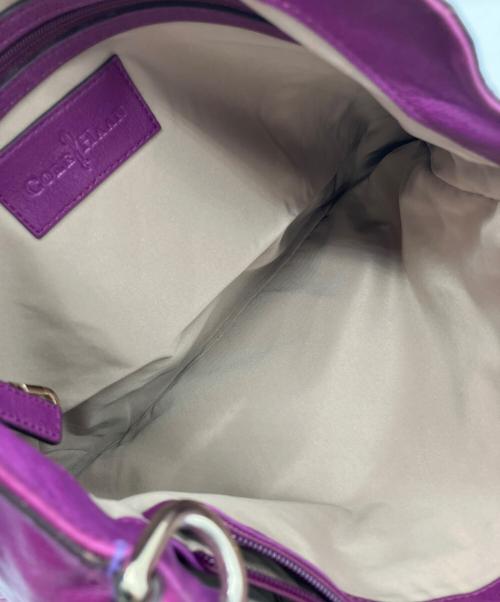 COLE HAAN（コールハーン）COLE HAAN (コールハーン) レザーハンドバッグ パープルの古着・服飾アイテム