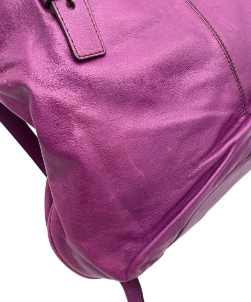 COLE HAAN（コールハーン）COLE HAAN (コールハーン) レザーハンドバッグ パープルの古着・服飾アイテム