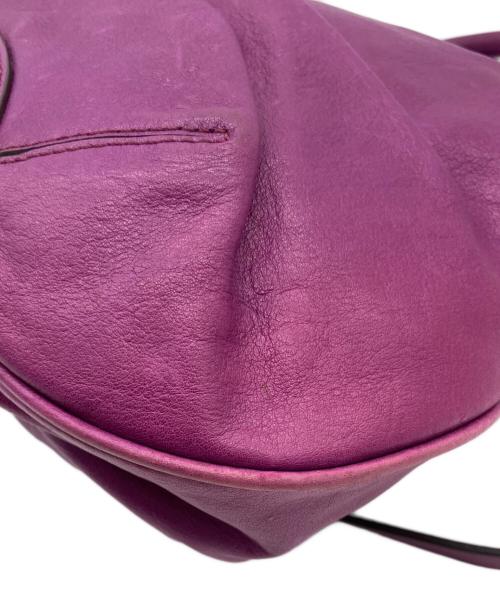 COLE HAAN（コールハーン）COLE HAAN (コールハーン) レザーハンドバッグ パープルの古着・服飾アイテム