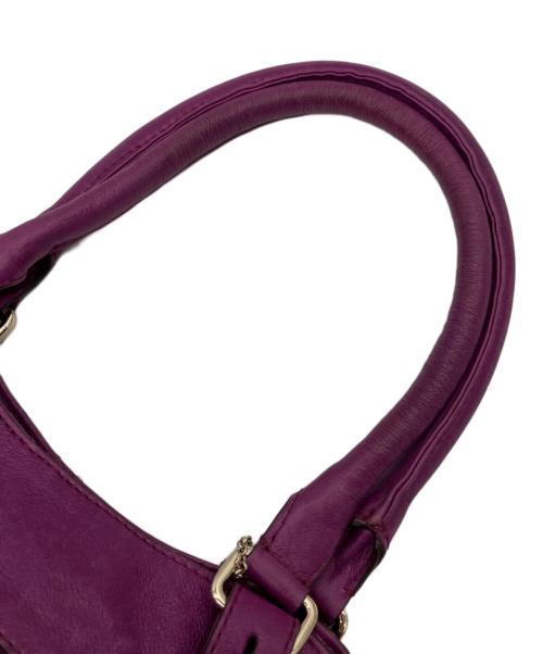 COLE HAAN（コールハーン）COLE HAAN (コールハーン) レザーハンドバッグ パープルの古着・服飾アイテム