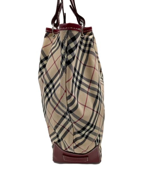 BURBERRY BLUE LABEL（バーバリー ブルー レーベル）BURBERRY BLUE LABEL (バーバリー ブルー レーベル) トートバッグ ベージュ×レッドの古着・服飾アイテム