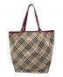 BURBERRY BLUE LABEL（バーバリー ブルー レーベル）の古着「トートバッグ」｜ベージュ×レッド