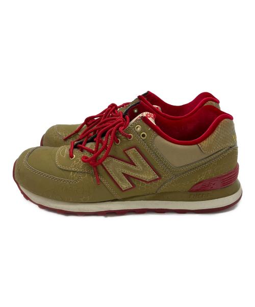 NEW BALANCE（ニューバランス）NEW BALANCE (ニューバランス) スニーカー ゴールド×レッド サイズ:27.5ｃｍの古着・服飾アイテム