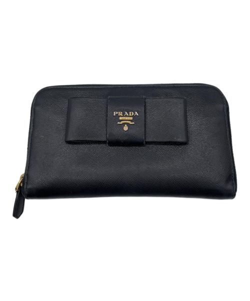 PRADA（プラダ）PRADA (プラダ) SAFFIANO（サフィアーノ）　長財布 ブラックの古着・服飾アイテム