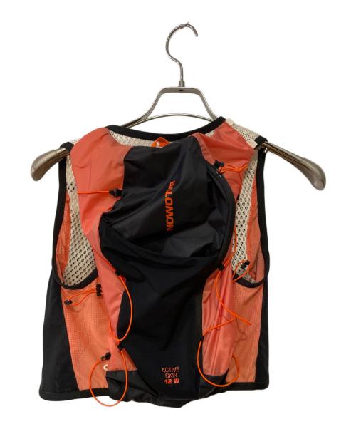 SALOMON（サロモン）SALOMON (サロモン) ACTIVE SKIN 12W　ランニングベスト ベージュ×ブラック サイズ:XSの古着・服飾アイテム