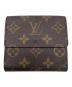 LOUIS VUITTON (ルイ ヴィトン) ポルトモネ・ビエ カルトクレディ　3つ折り財布 ブラウン：8000円