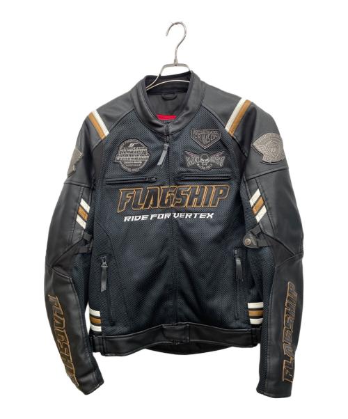 FLAGSHIP（フラッグシップ）FLAGSHIP (フラッグシップ) モーターサイクルジャケット ブラック サイズ:LLの古着・服飾アイテム