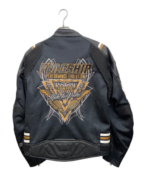 FLAGSHIP（フラッグシップ）FLAGSHIP (フラッグシップ) モーターサイクルジャケット ブラック サイズ:LLの古着・服飾アイテム
