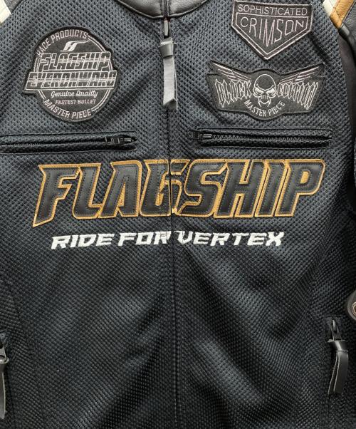 FLAGSHIP（フラッグシップ）FLAGSHIP (フラッグシップ) モーターサイクルジャケット ブラック サイズ:LLの古着・服飾アイテム