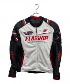 FLAGSHIPフラッグシップ）の古着「モーターサイクルジャケット」｜ブラック×ホワイト