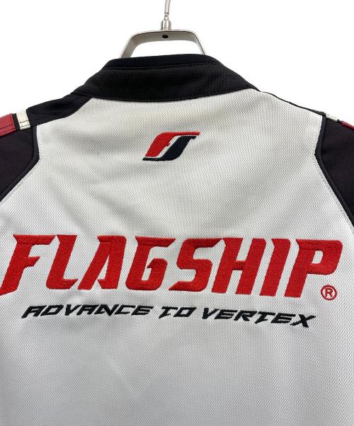FLAGSHIP（フラッグシップ）FLAGSHIP (フラッグシップ) モーターサイクルジャケット ブラック×ホワイト サイズ:LLの古着・服飾アイテム