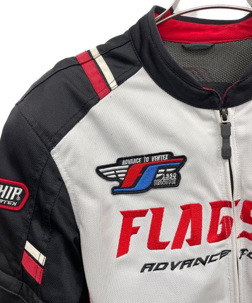 FLAGSHIP（フラッグシップ）FLAGSHIP (フラッグシップ) モーターサイクルジャケット ブラック×ホワイト サイズ:LLの古着・服飾アイテム