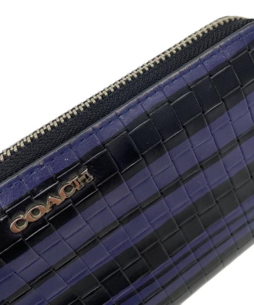 COACH（コーチ）COACH (コーチ) 長財布 バイオレット×ブラックの古着・服飾アイテム