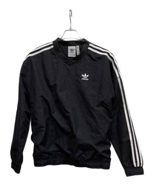 adidas（アディダス）adidas (アディダス) ウーブンクルーネック ブラック サイズ:Sの古着・服飾アイテム