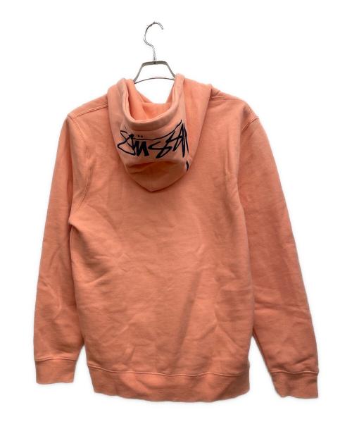 stussy（ステューシー）stussy (ステューシー) プルオーバーパーカー ピンク サイズ:Mの古着・服飾アイテム