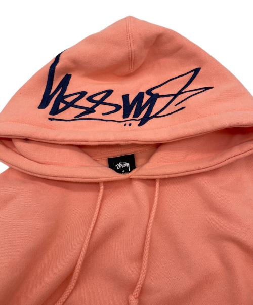 stussy（ステューシー）stussy (ステューシー) プルオーバーパーカー ピンク サイズ:Mの古着・服飾アイテム