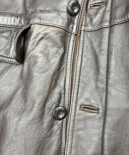 DURANTE（デュランテ）DURANTE (デュランテ) レザージャケット ブラウン サイズ:Lの古着・服飾アイテム
