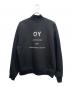 OY (オーワイ) ハーフジップスウェット ブラック サイズ:サイズ表記無し：4000円