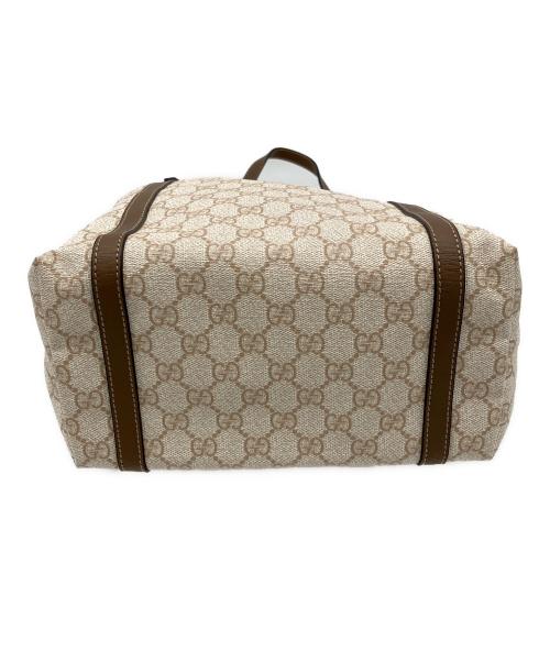GUCCI（グッチ）GUCCI (グッチ) GGスプリームトートバッグ アイボリー×ブラウンの古着・服飾アイテム