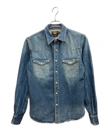 ラルフローレン RRL ダブルアールエル インディゴ ポロシャツ 新品 未使用 中古・古着通販】RRL RALPH LAUREN (ダブルアールエル ラルフローレン
