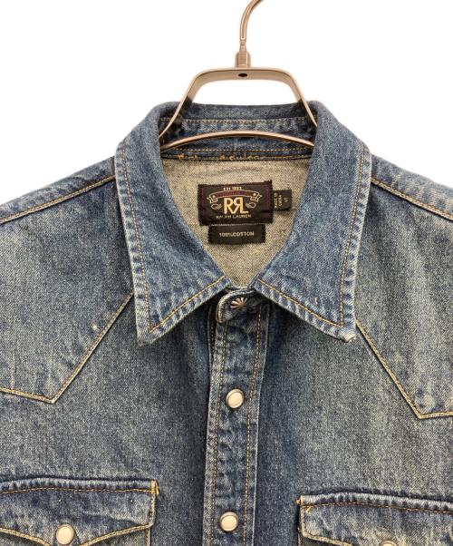 RRL RALPH LAUREN（ダブルアールエル ラルフローレン）RRL RALPH LAUREN (ダブルアールエル ラルフローレン) 長袖シャツ インディゴ サイズ:Sの古着・服飾アイテム