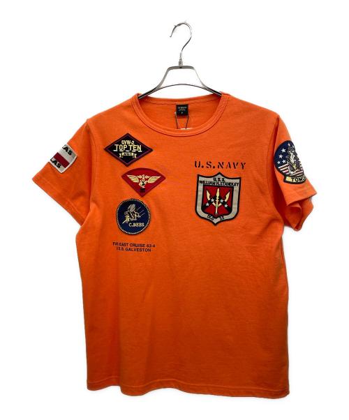 AVIREX（アヴィレックス）AVIREX (アヴィレックス) 半袖カットソー オレンジ サイズ:Fの古着・服飾アイテム
