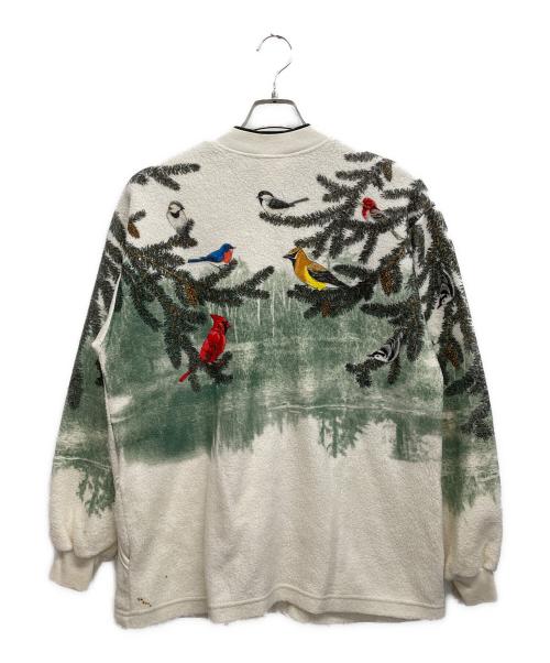 Art Unlimited sportswear（アートアンリミテッドスポーツウェア）art unlimited sportswear (アートアンリミテッドスポーツウェア) 厚手カーディガン ホワイト サイズ:Mの古着・服飾アイテム