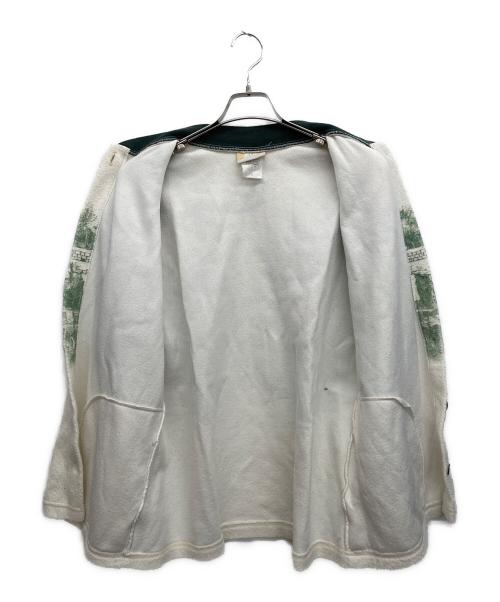 Art Unlimited sportswear（アートアンリミテッドスポーツウェア）art unlimited sportswear (アートアンリミテッドスポーツウェア) 厚手カーディガン ホワイト サイズ:Mの古着・服飾アイテム