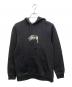 stussy（ステューシー）の古着「プルオーバーパーカー」｜ブラック