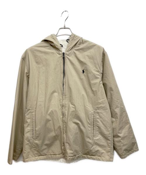 POLO RALPH LAUREN（ポロ・ラルフローレン）POLO RALPH LAUREN (ポロ・ラルフローレン) ジップパーカー ベージュ サイズ:Mの古着・服飾アイテム