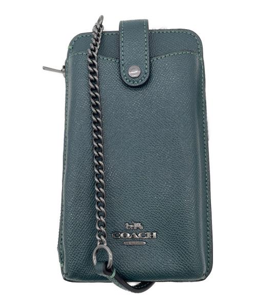 COACH（コーチ）COACH (コーチ) ノース／サウス フォーン クロスボディ　スマホショルダーバッグ グリーンの古着・服飾アイテム