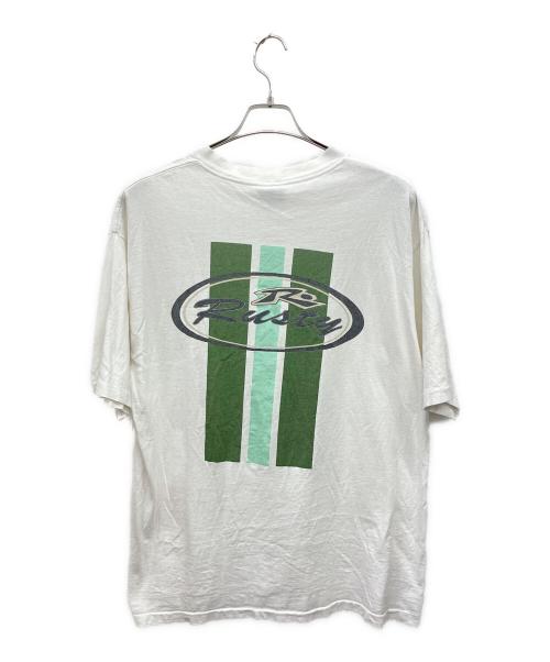 RUSTY（ラスティー）RUSTY (ラスティー) 半袖カットソー ホワイト サイズ:Lの古着・服飾アイテム