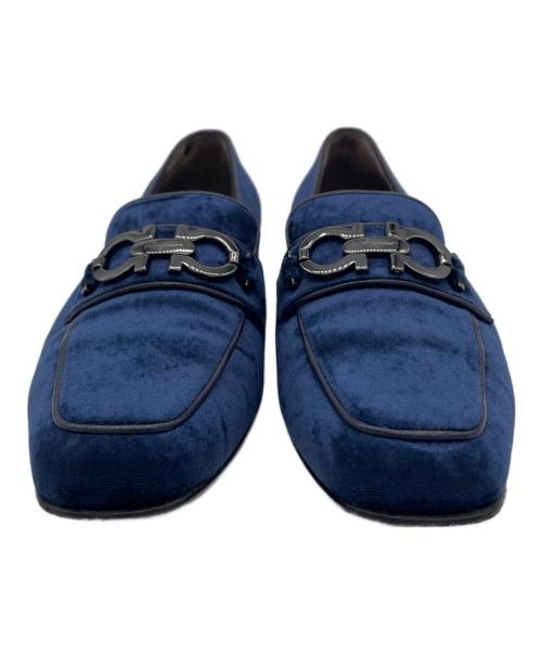 Salvatore Ferragamo（サルヴァトーレ フェラガモ）Salvatore Ferragamo (サルヴァトーレ フェラガモ) ガンチーニ　ビットローファー ネイビー サイズ:6　1/2の古着・服飾アイテム