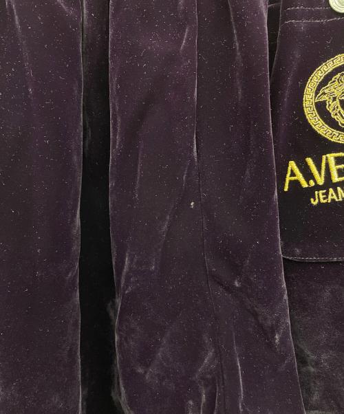 A.VERSACE（アルフレッドヴェルサーチ）A.VERSACE (アルフレッドヴェルサーチ) ベロアセットアップ ワインレッド サイズ:Mの古着・服飾アイテム