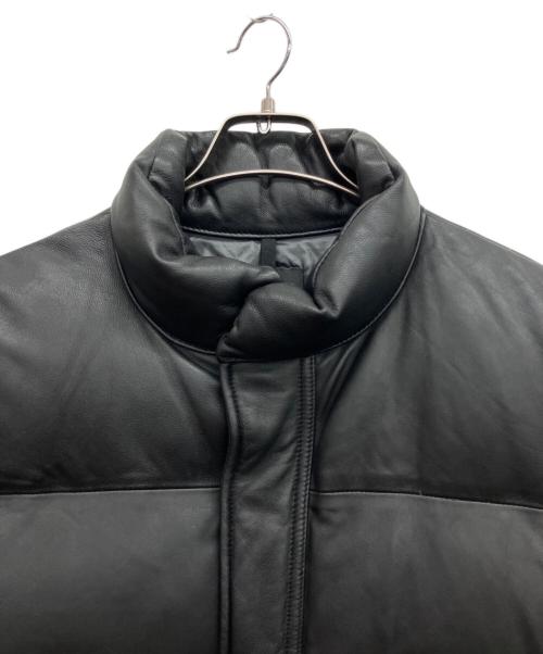 BEAMS（ビームス）BEAMS (ビームス) レザー ダウンジャケット ブラック サイズ:Lの古着・服飾アイテム