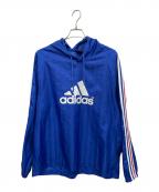 adidasアディダス）の古着「プルオーバーパーカー」｜ブルー