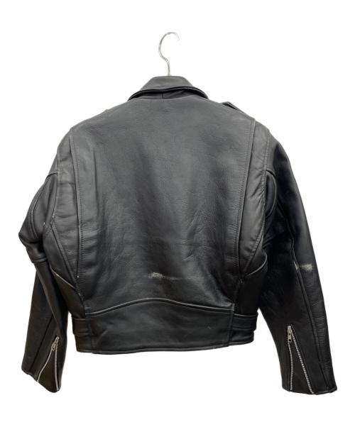 AC/DC（エーシー・ディーシー）AC/DC (エーシー・ディーシー) レザージャケット ブラック サイズ:34の古着・服飾アイテム