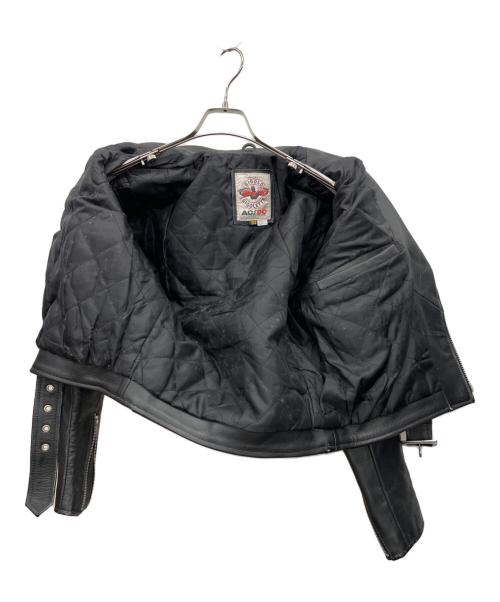 AC/DC（エーシー・ディーシー）AC/DC (エーシー・ディーシー) レザージャケット ブラック サイズ:34の古着・服飾アイテム