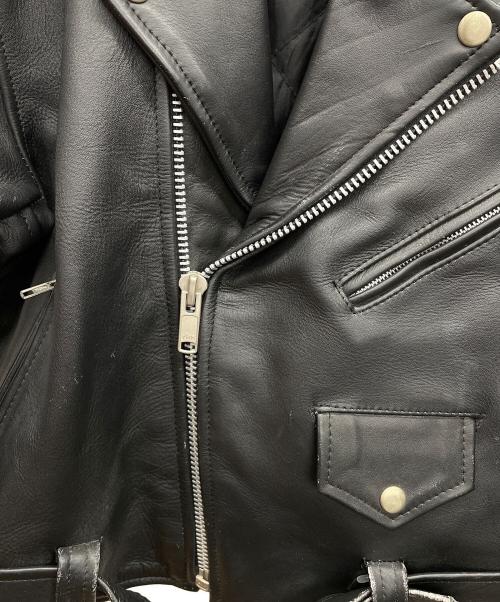 AC/DC（エーシー・ディーシー）AC/DC (エーシー・ディーシー) レザージャケット ブラック サイズ:34の古着・服飾アイテム