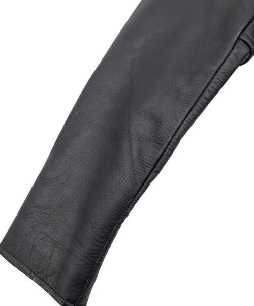 AC/DC（エーシー・ディーシー）AC/DC (エーシー・ディーシー) レザージャケット ブラック サイズ:34の古着・服飾アイテム