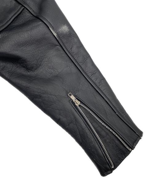 AC/DC（エーシー・ディーシー）AC/DC (エーシー・ディーシー) レザージャケット ブラック サイズ:34の古着・服飾アイテム
