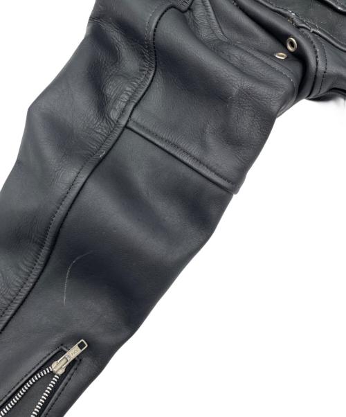 AC/DC（エーシー・ディーシー）AC/DC (エーシー・ディーシー) レザージャケット ブラック サイズ:34の古着・服飾アイテム