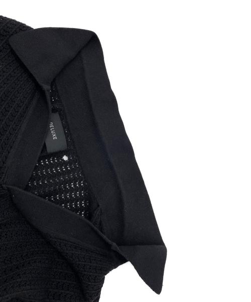 DELUXE（デラックス）Deluxe (デラックス) 半袖ニット ブラック サイズ:Lの古着・服飾アイテム