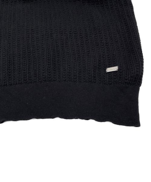 DELUXE（デラックス）Deluxe (デラックス) 半袖ニット ブラック サイズ:Lの古着・服飾アイテム