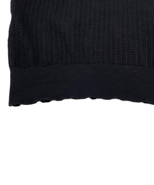 DELUXE（デラックス）Deluxe (デラックス) 半袖ニット ブラック サイズ:Lの古着・服飾アイテム