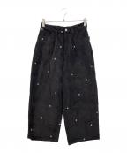 Knuth Marfクヌースマーフ）の古着「K motif velveteen pants(unisex)　パンツ」｜ブラック