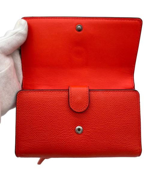 COACH（コーチ）COACH (コーチ) 三つ折り財布 オレンジの古着・服飾アイテム